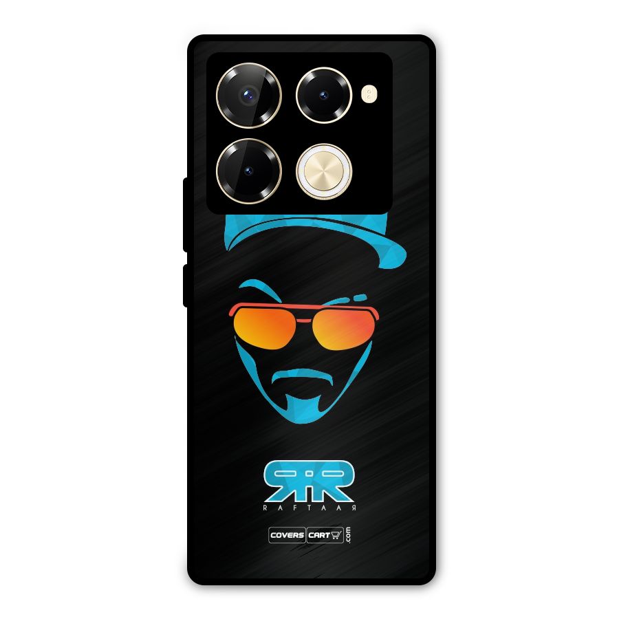 Raftaar Black and Blue Metal Back Case for Infinix Note 40 Pro Plus