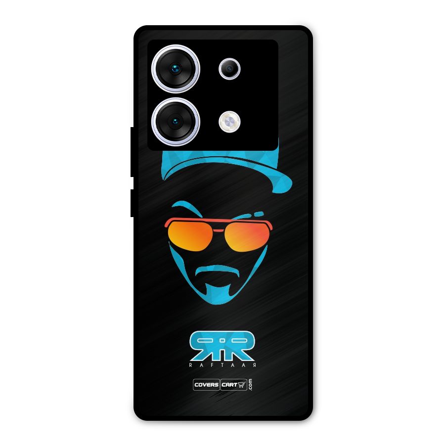 Raftaar Black and Blue Metal Back Case for Infinix Zero 30 5G