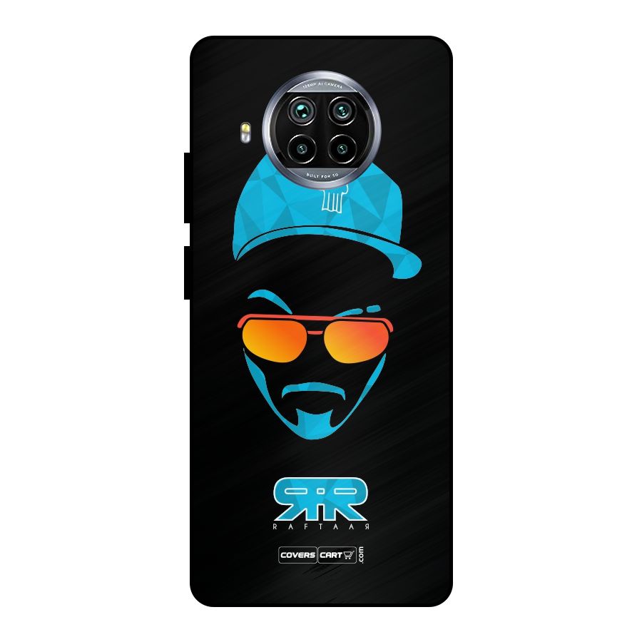 Raftaar Black and Blue Metal Back Case for Mi 10i