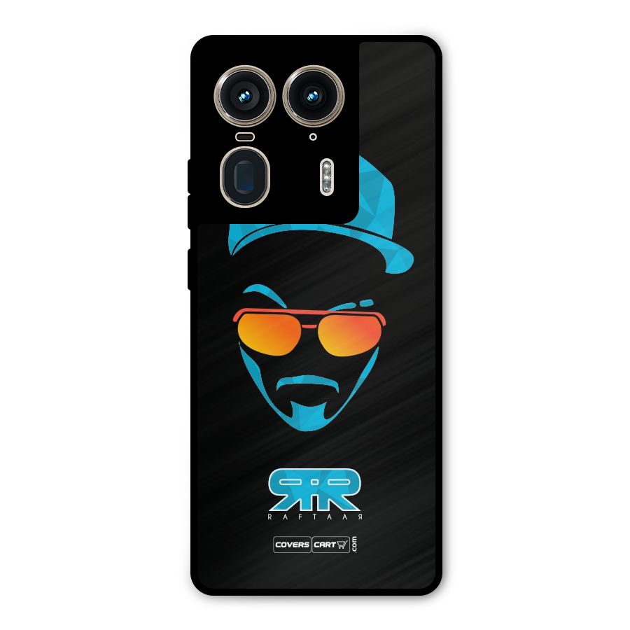 Raftaar Black and Blue Metal Back Case for Motorola Edge 50 Ultra