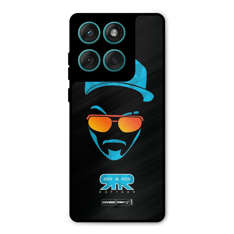 Raftaar Black and Blue Metal Back Case for Motorola Edge 60 Fusion