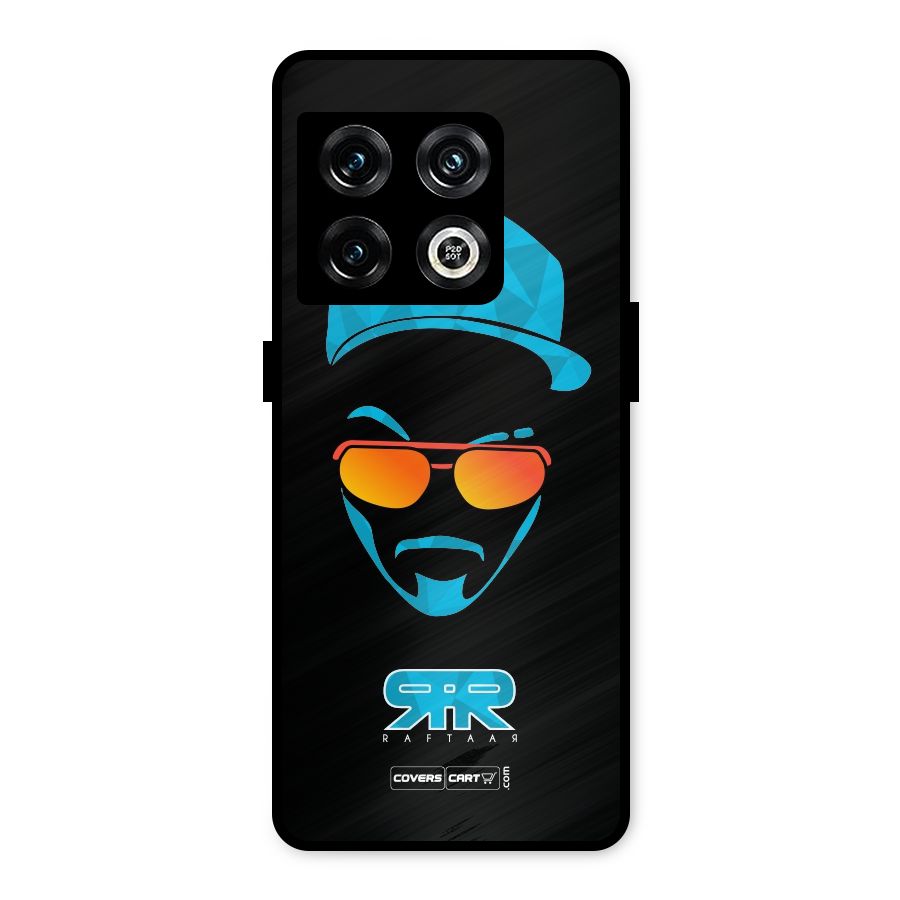 Raftaar Black and Blue Metal Back Case for OnePlus 10 Pro 5G