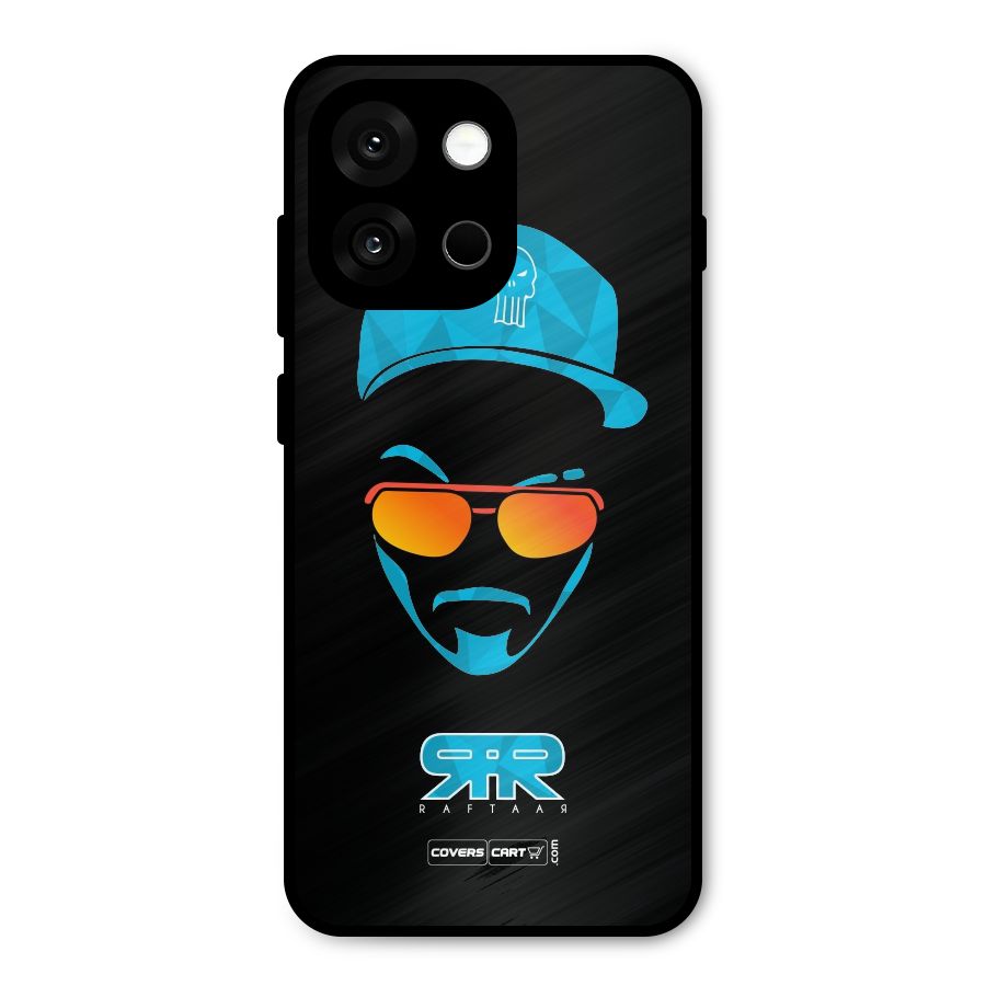 Raftaar Black and Blue Metal Back Case for OnePlus 13s