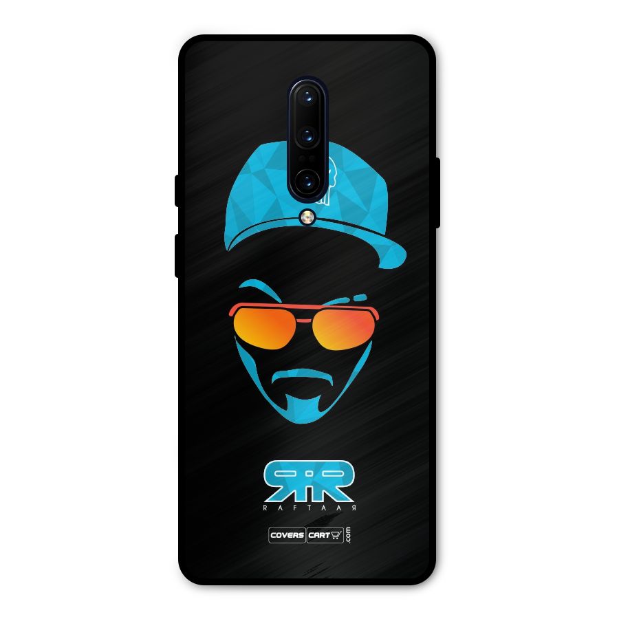 Raftaar Black and Blue Metal Back Case for OnePlus 7 Pro
