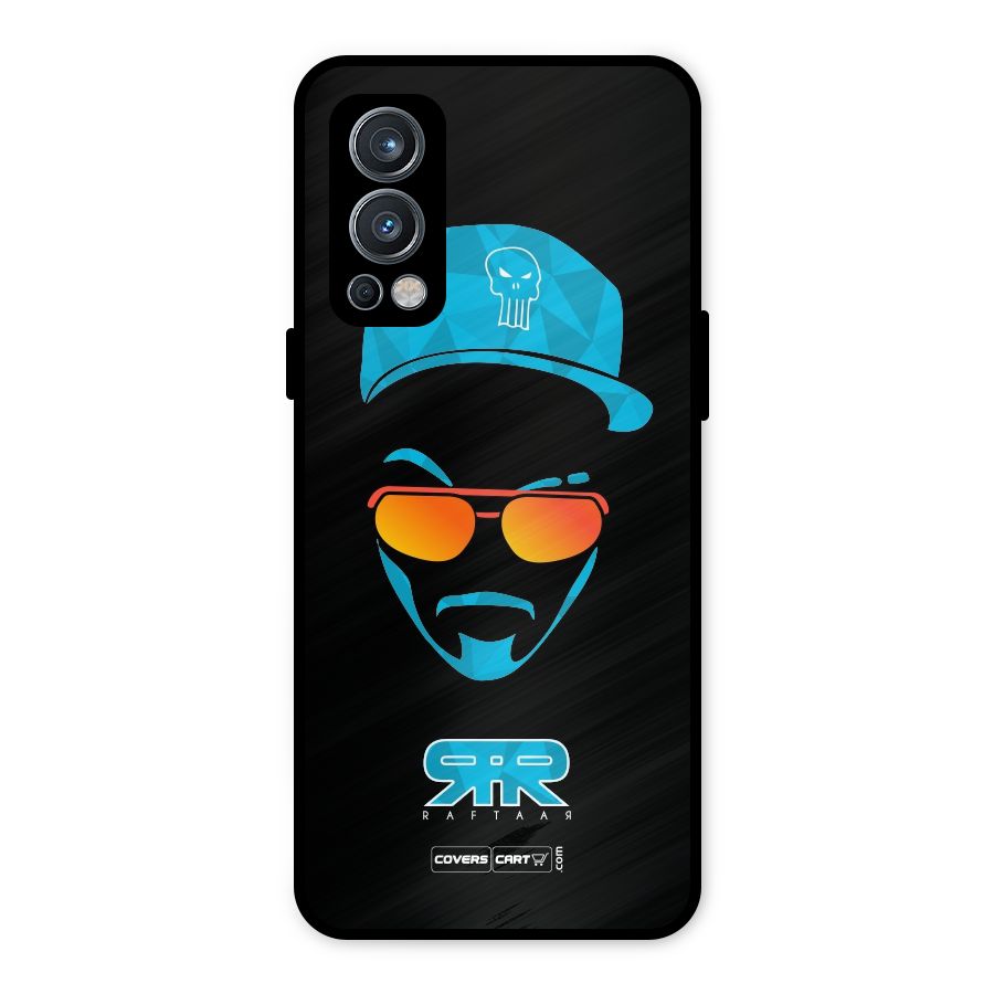 Raftaar Black and Blue Metal Back Case for OnePlus Nord 2 5G