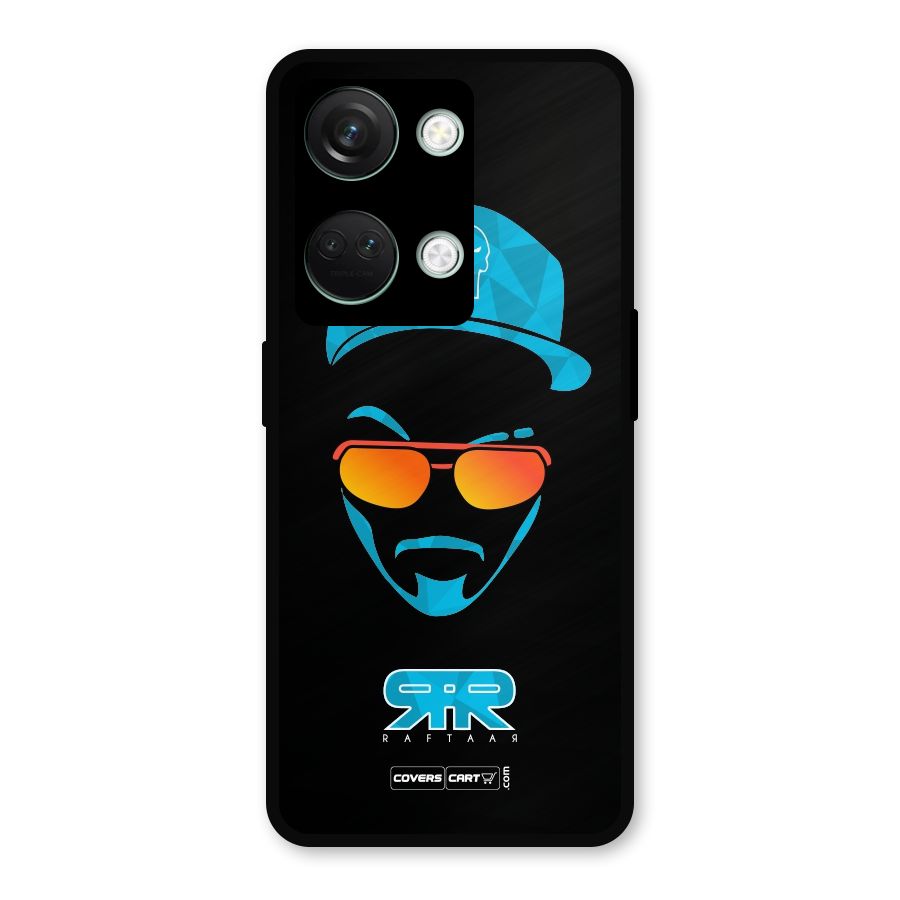 Raftaar Black and Blue Metal Back Case for OnePlus Nord 3