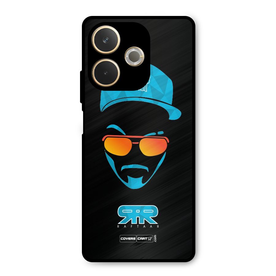 Raftaar Black and Blue Metal Back Case for Oppo A5 Pro