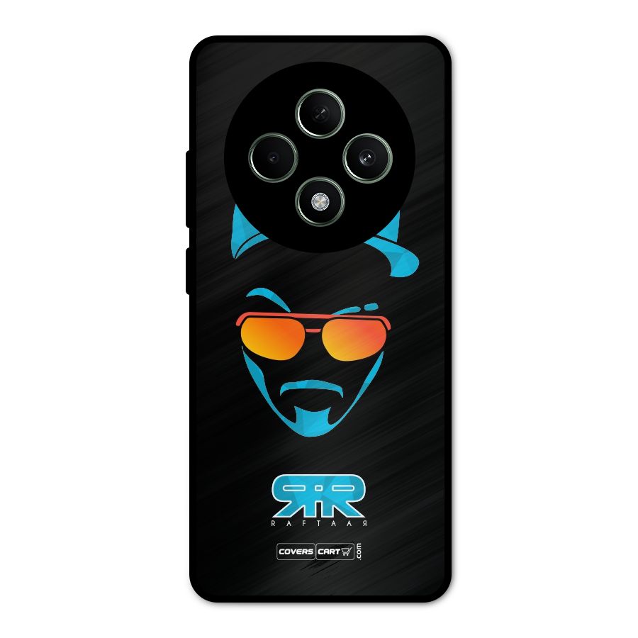 Raftaar Black and Blue Metal Back Case for Oppo F27