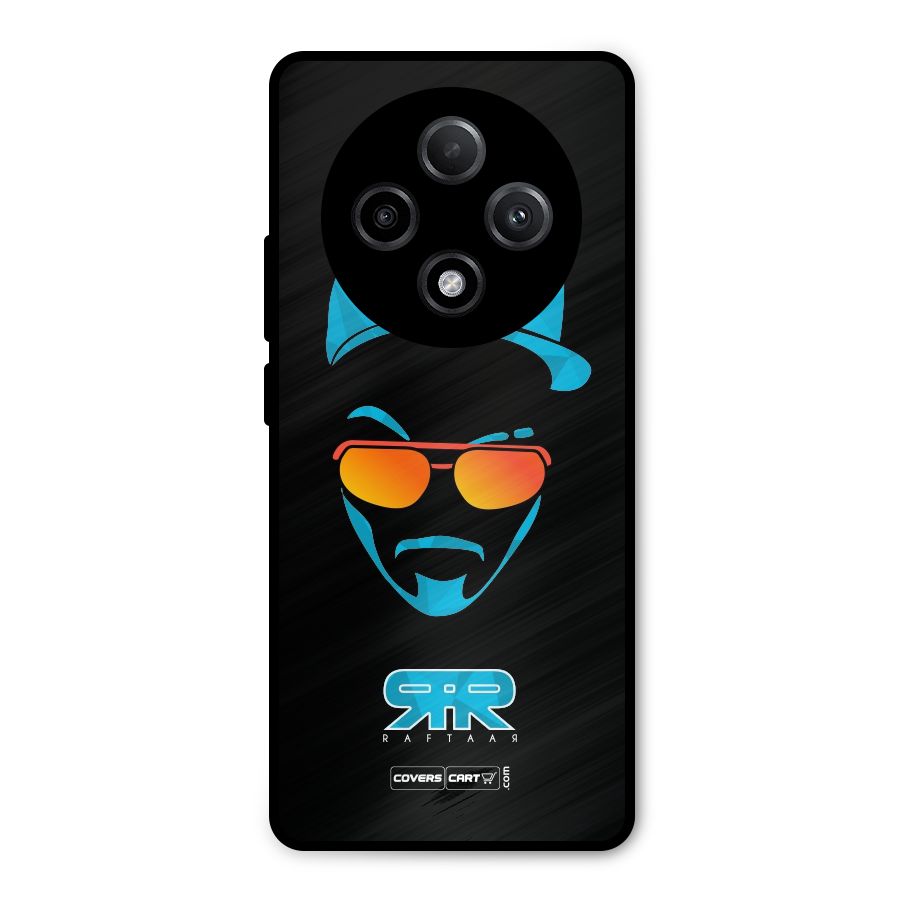 Raftaar Black and Blue Metal Back Case for Oppo F27 Pro Plus