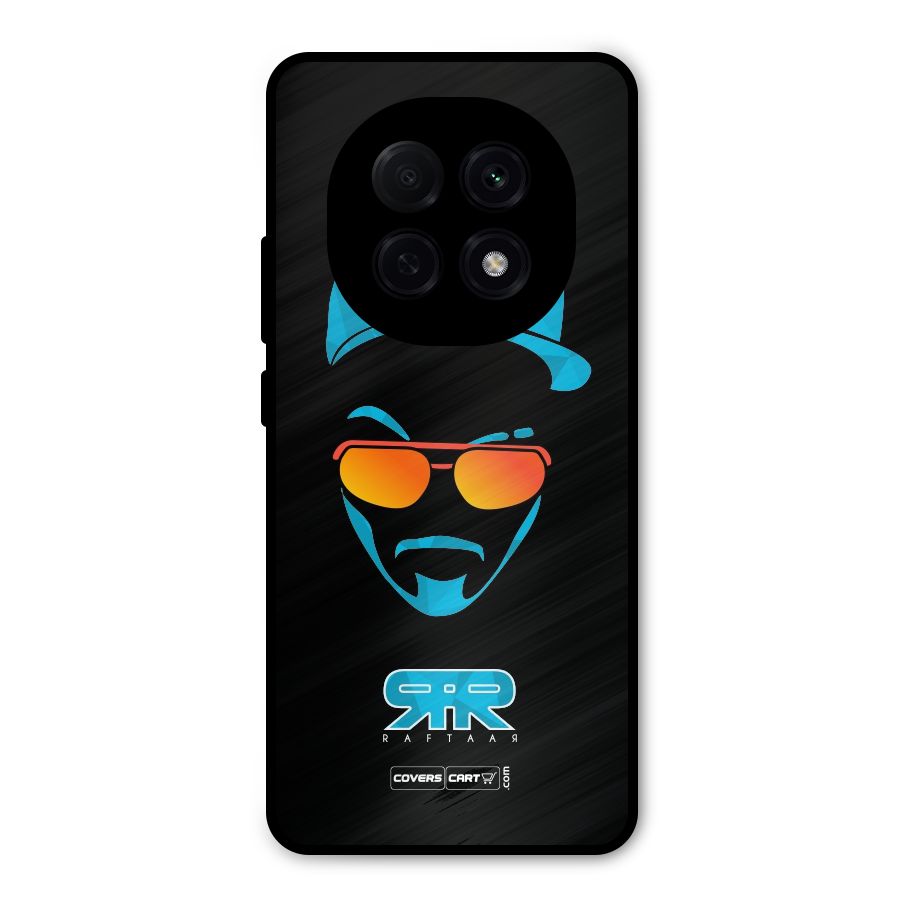 Raftaar Black and Blue Metal Back Case for Oppo F29 Pro