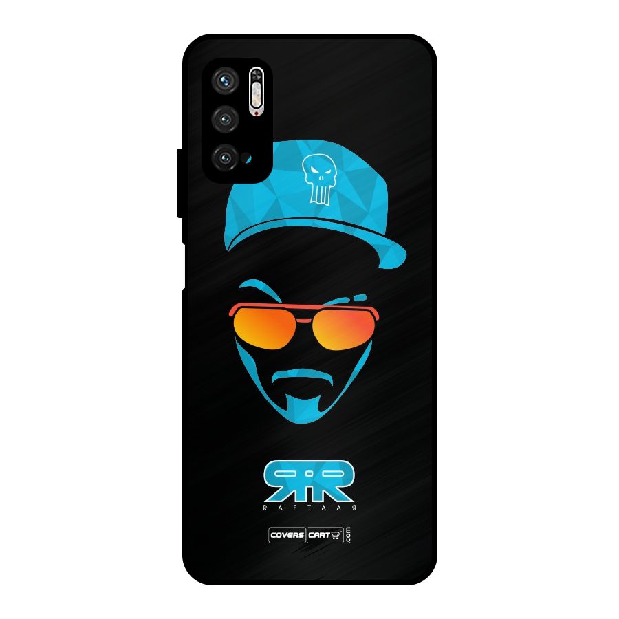 Raftaar Black and Blue Metal Back Case for Poco M3 Pro 5G