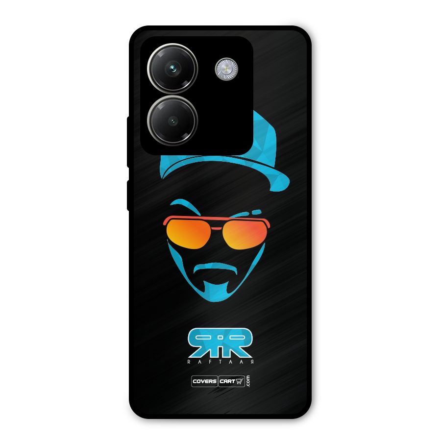 Raftaar Black and Blue Metal Back Case for Poco M7 Pro 5G