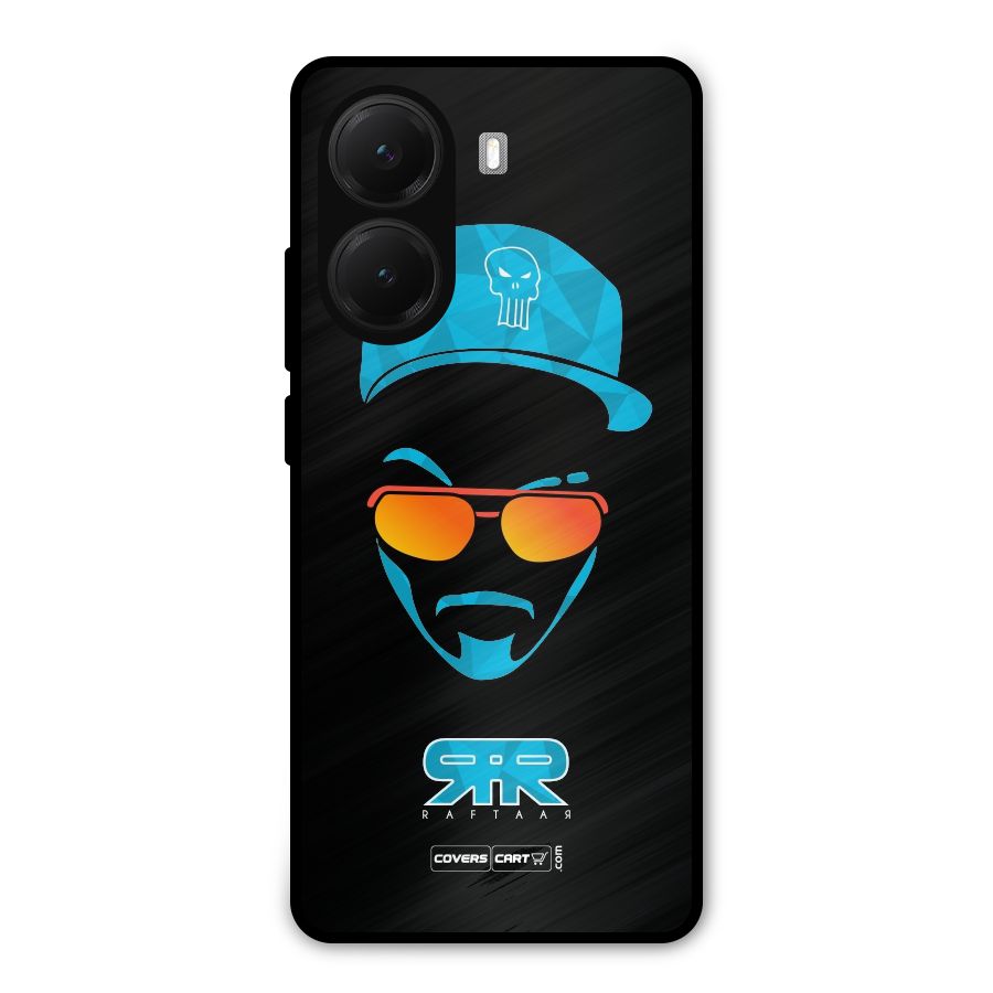 Raftaar Black and Blue Metal Back Case for Poco X7 Pro