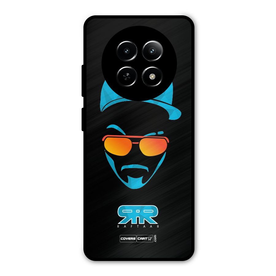Raftaar Black and Blue Metal Back Case for Realme 12 5G