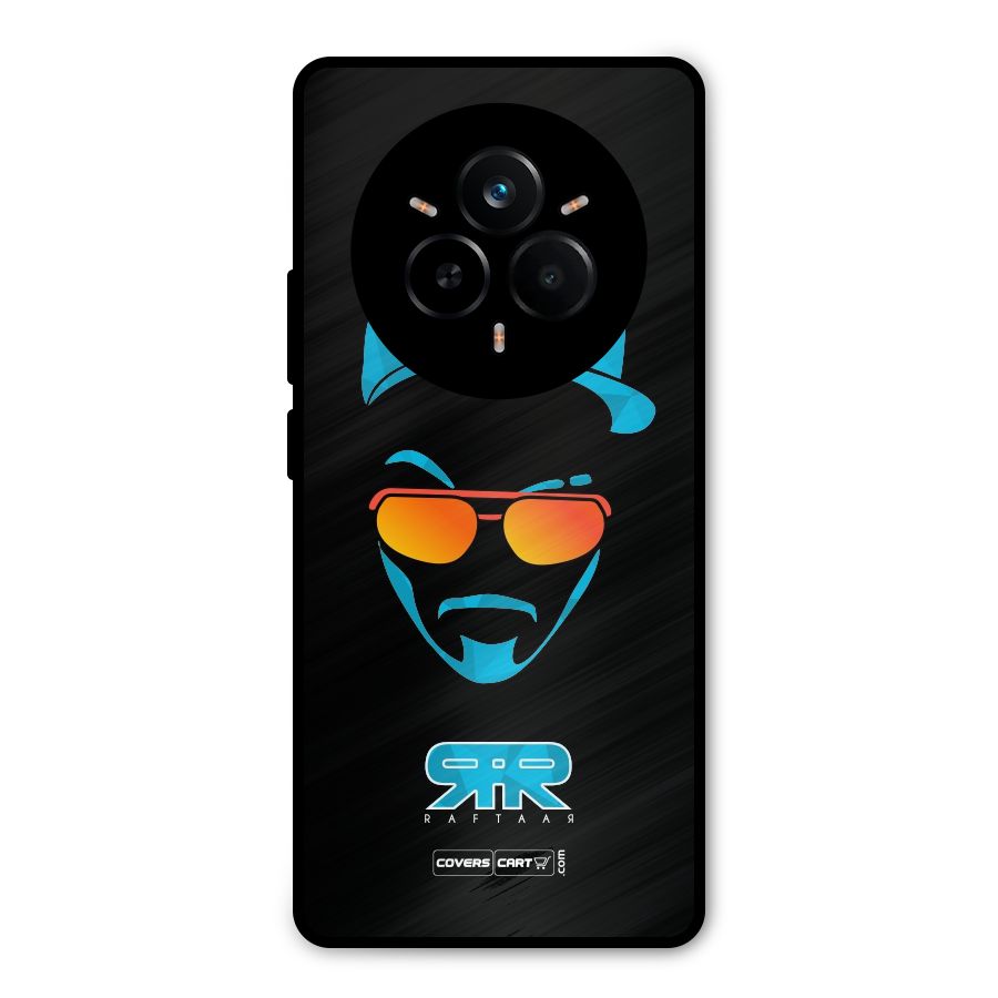 Raftaar Black and Blue Metal Back Case for Realme 14 Pro Plus