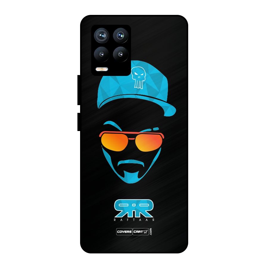 Raftaar Black and Blue Metal Back Case for Realme 8 Pro