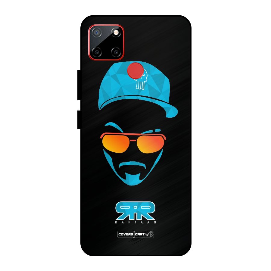 Raftaar Black and Blue Metal Back Case for Realme C12