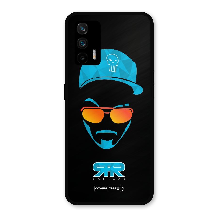 Raftaar Black and Blue Metal Back Case for Realme GT 5G