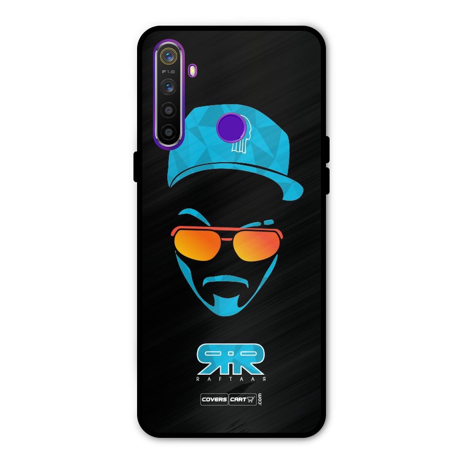 Raftaar Black and Blue Metal Back Case for Realme Narzo 10