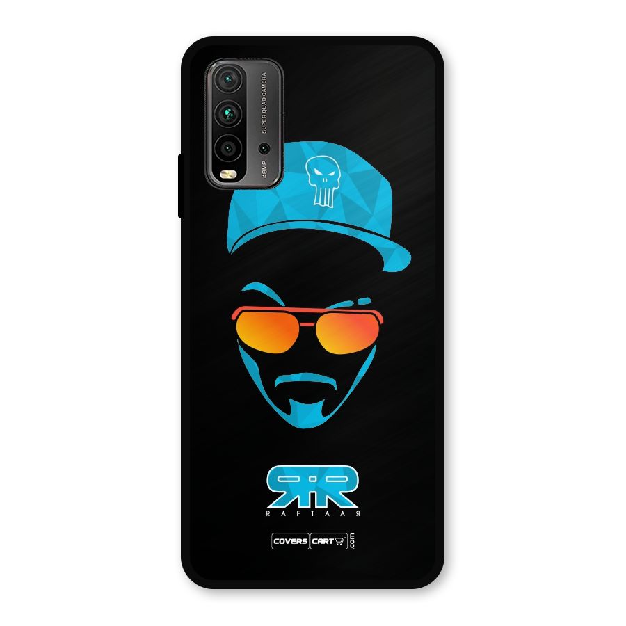 Raftaar Black and Blue Metal Back Case for Redmi 9 Power
