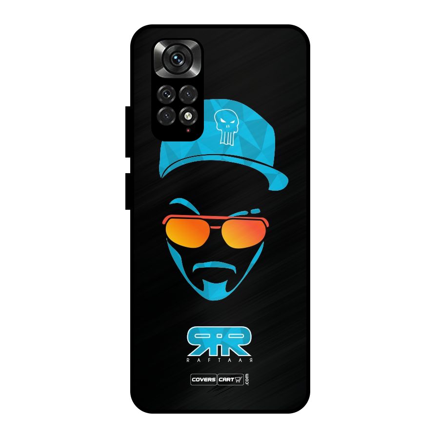 Raftaar Black and Blue Metal Back Case for Redmi Note 11 Pro