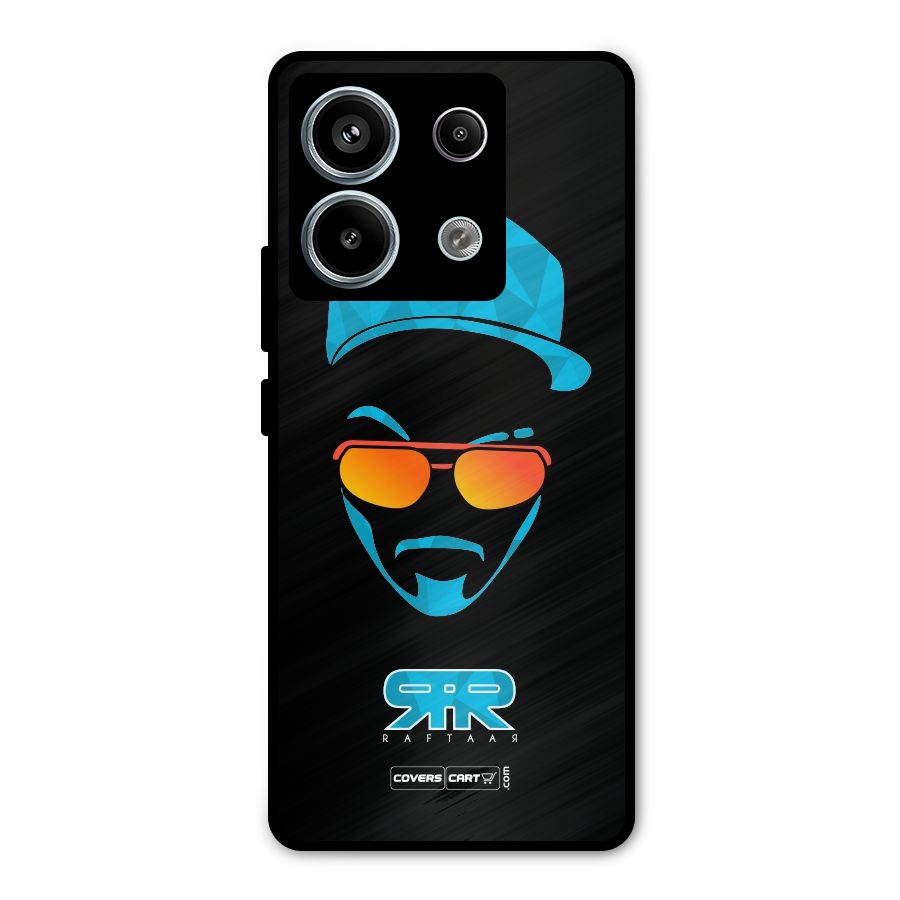Raftaar Black and Blue Metal Back Case for Redmi Note 13 Pro 5G