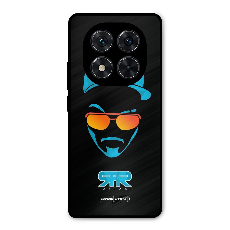 Raftaar Black and Blue Metal Back Case for Redmi Note 14 Pro 5G