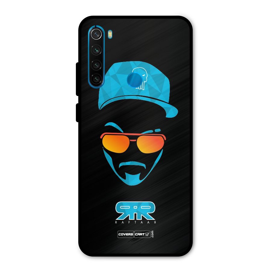 Raftaar Black and Blue Metal Back Case for Redmi Note 8