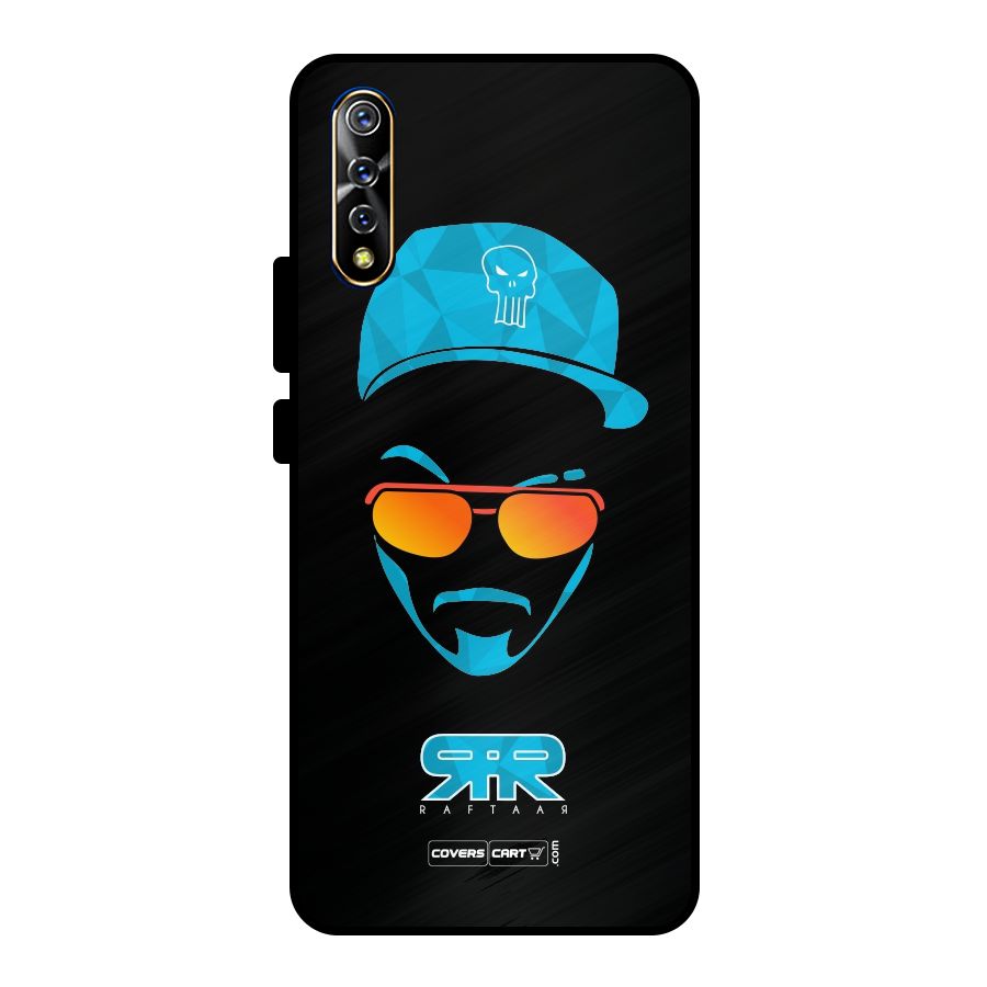 Raftaar Black and Blue Metal Back Case for Vivo S1