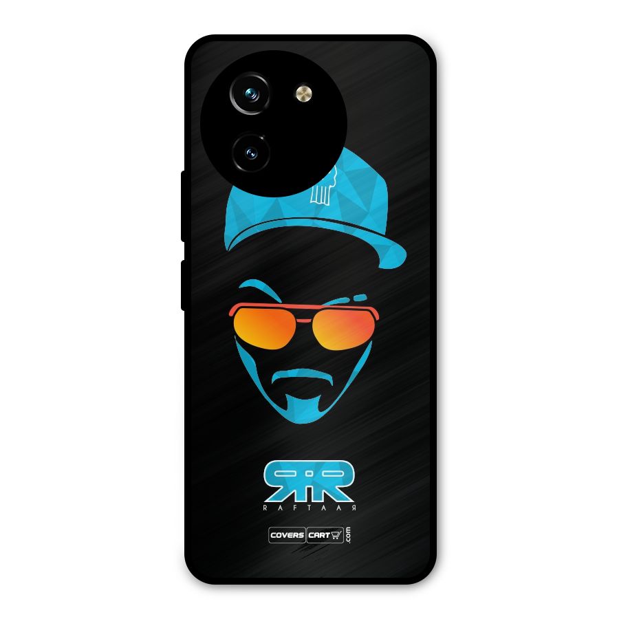 Raftaar Black and Blue Metal Back Case for Vivo T3x