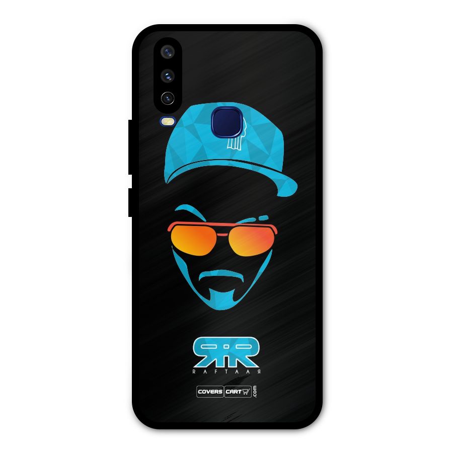 Raftaar Black and Blue Metal Back Case for Vivo V17