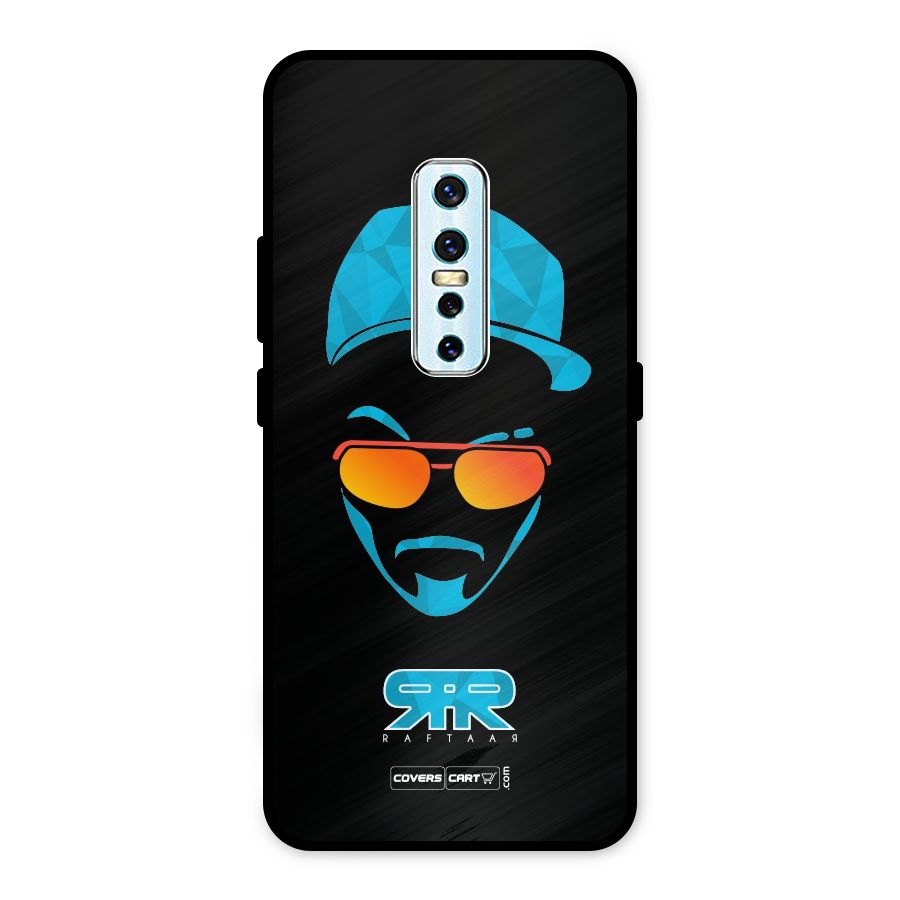 Raftaar Black and Blue Metal Back Case for Vivo V17 Pro