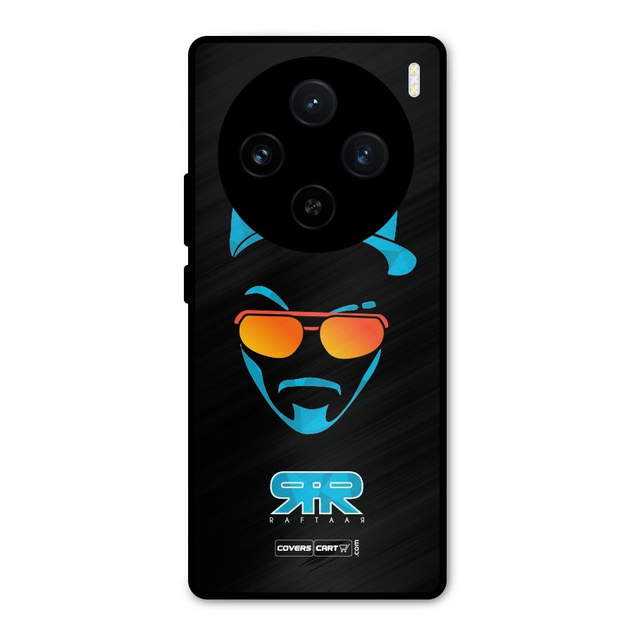 Raftaar Black and Blue Metal Back Case for Vivo X100