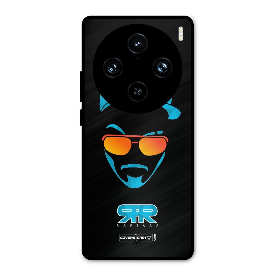Raftaar Black and Blue Metal Back Case for Vivo X100 Pro
