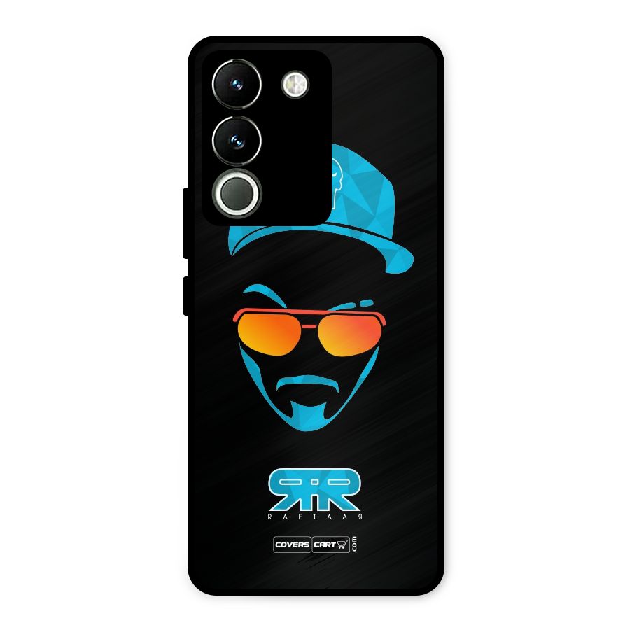 Raftaar Black and Blue Metal Back Case for Vivo Y200