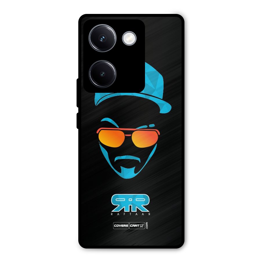 Raftaar Black and Blue Metal Back Case for Vivo Y300 Plus