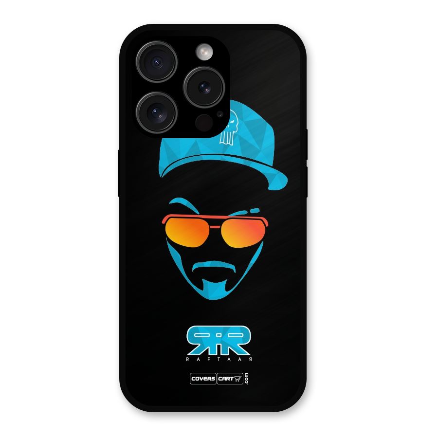Raftaar Black and Blue Metal Back Case for iPhone 15 Pro