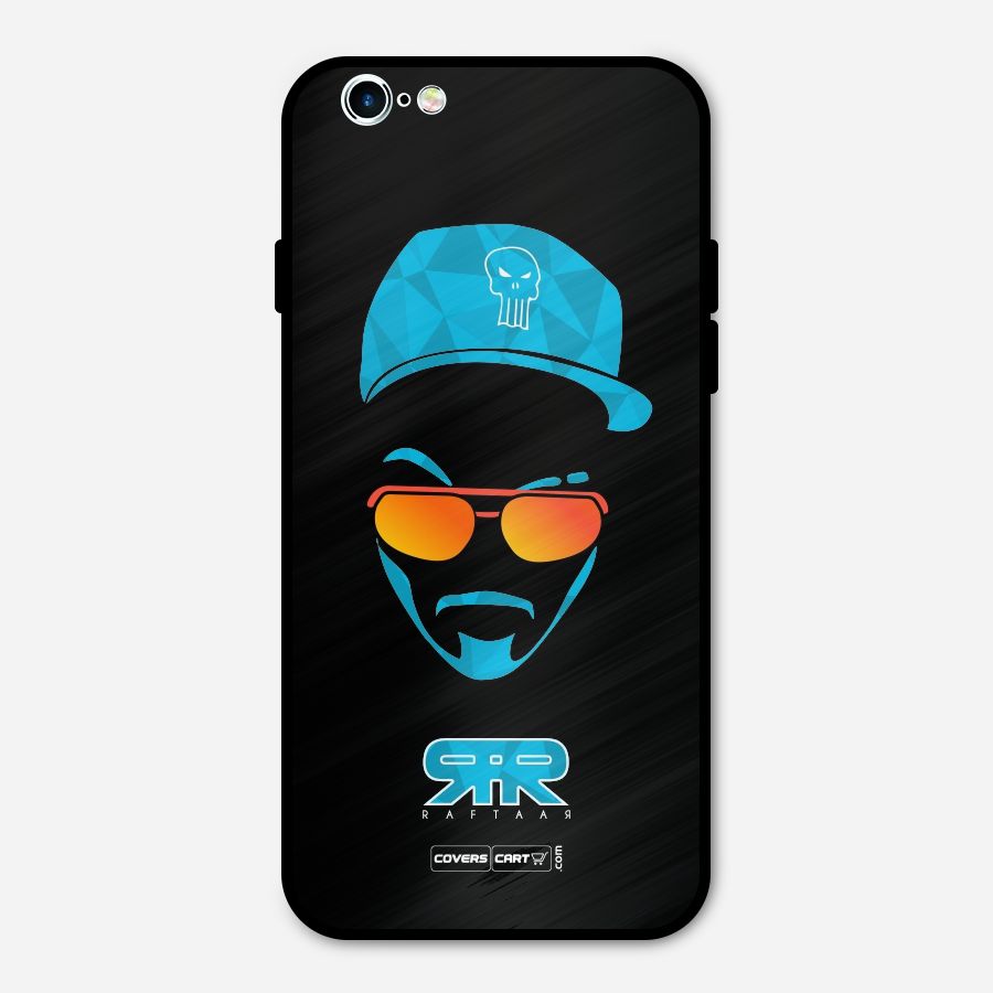 Raftaar Black and Blue Metal Back Case for iPhone 6 6s
