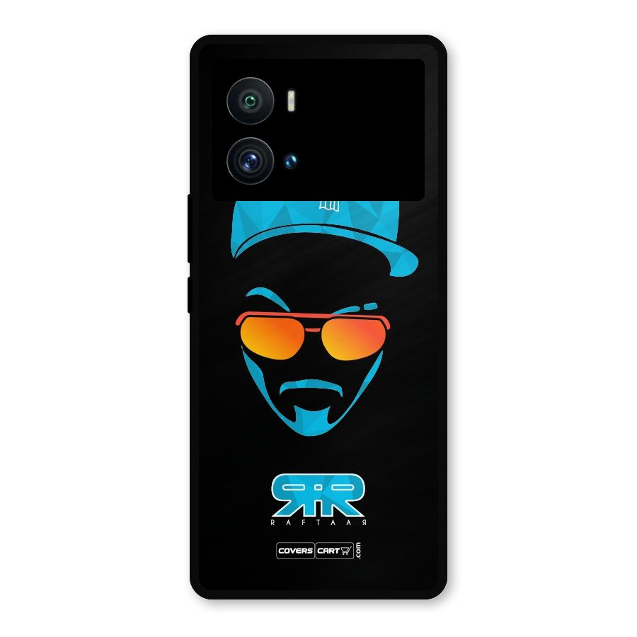 Raftaar Black and Blue Metal Back Case for iQOO 9 Pro