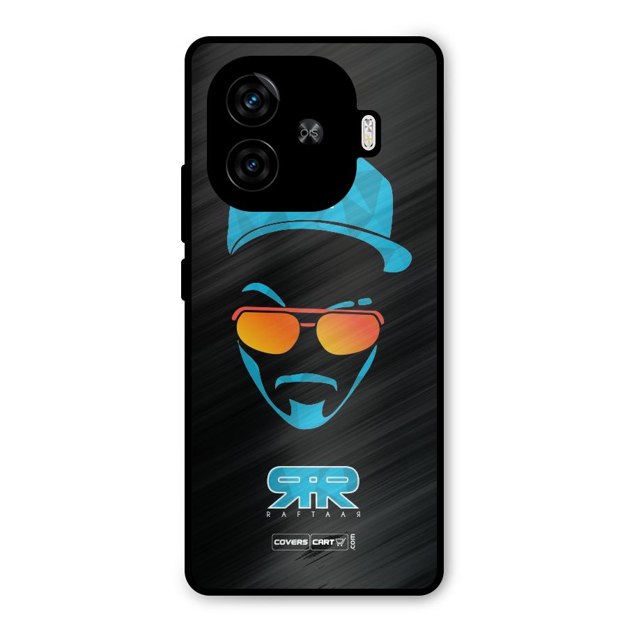 Raftaar Black and Blue Metal Back Case for iQOO Neo 10R