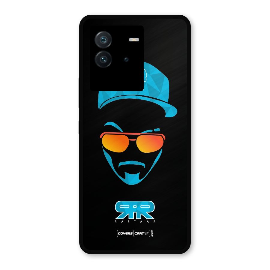 Raftaar Black and Blue Metal Back Case for iQOO Neo 6 5G