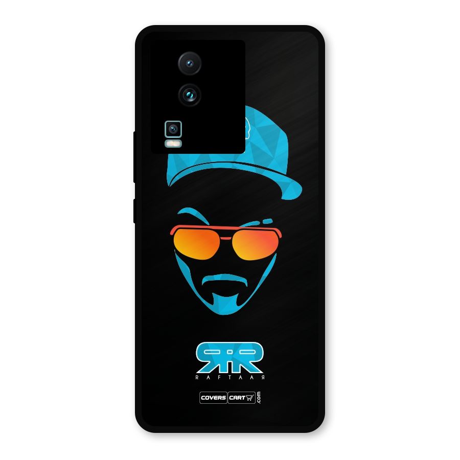 Raftaar Black and Blue Metal Back Case for iQOO Neo 7 Pro