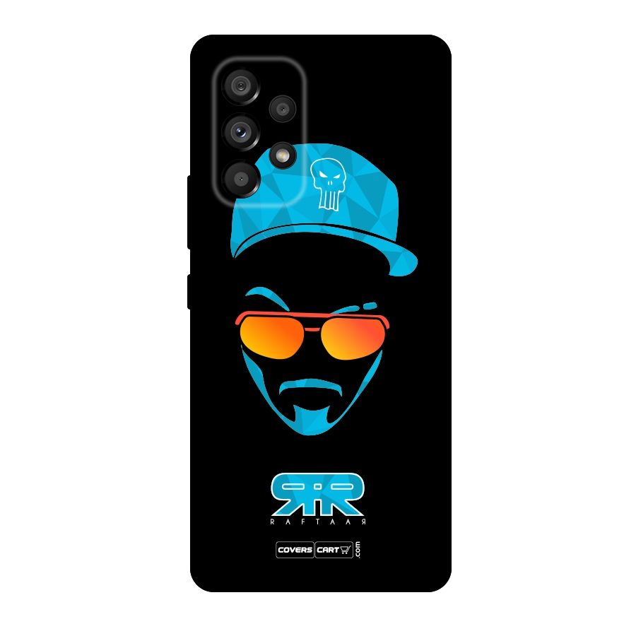 Raftaar Black and Blue Original Polycarbonate Back Case for Galaxy A53 5G