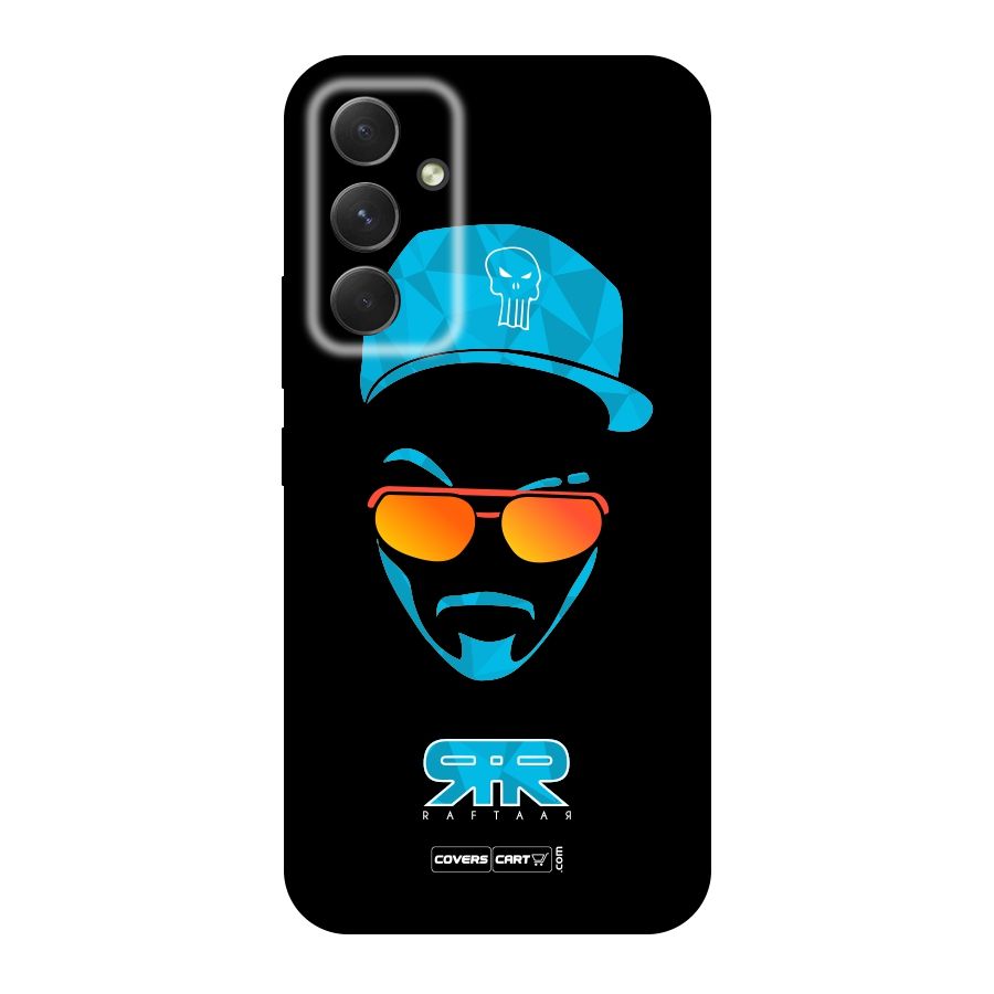 Raftaar Black and Blue Original Polycarbonate Back Case for Galaxy A54
