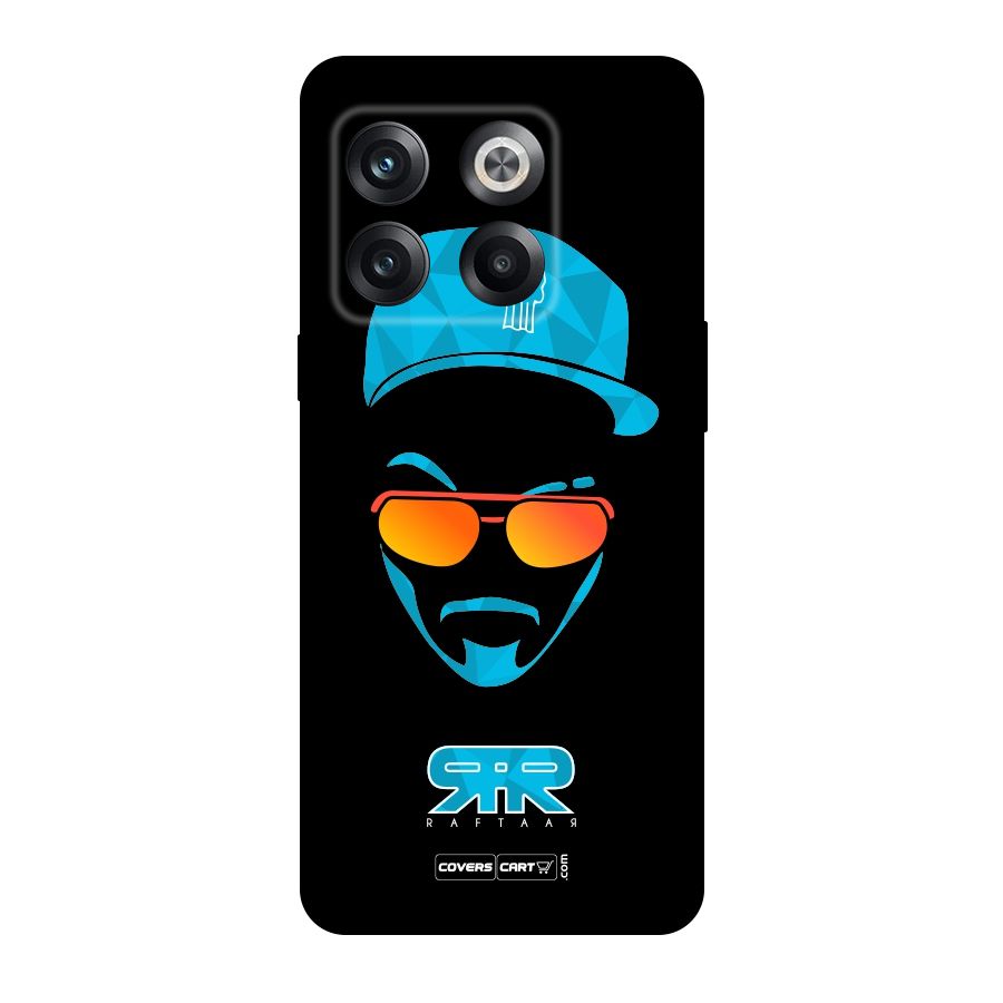 Raftaar Black and Blue Original Polycarbonate Back Case for OnePlus 10T