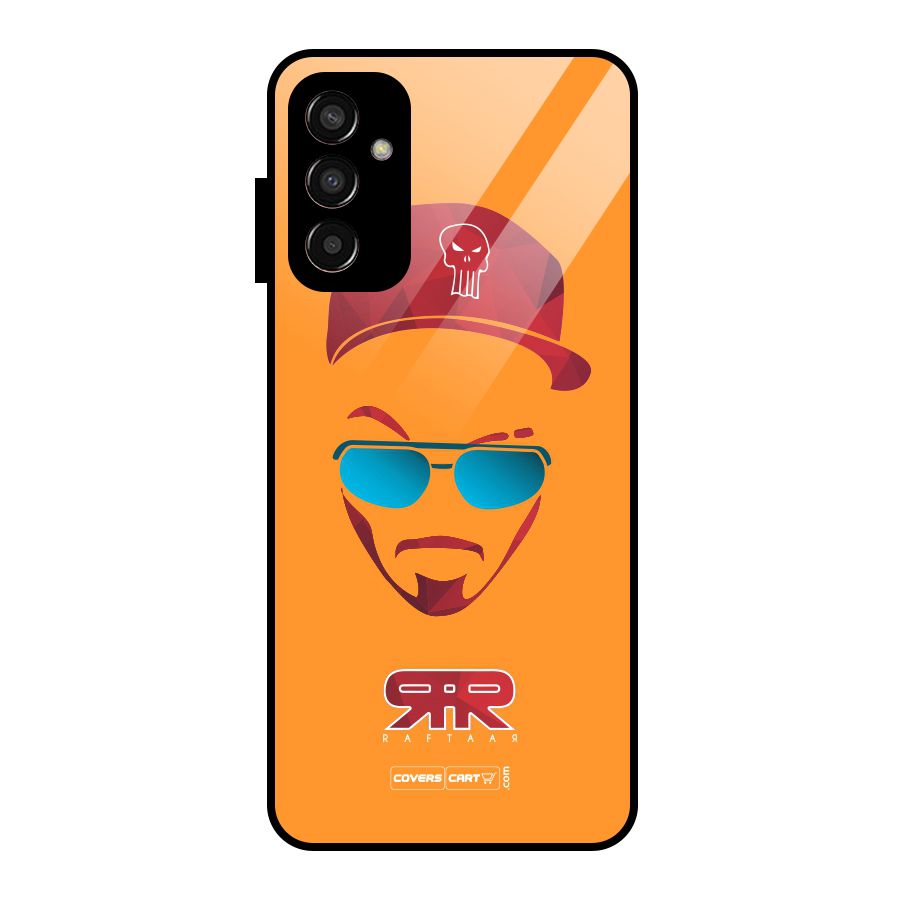 Raftaar Orange Glass Back Case for Galaxy F13