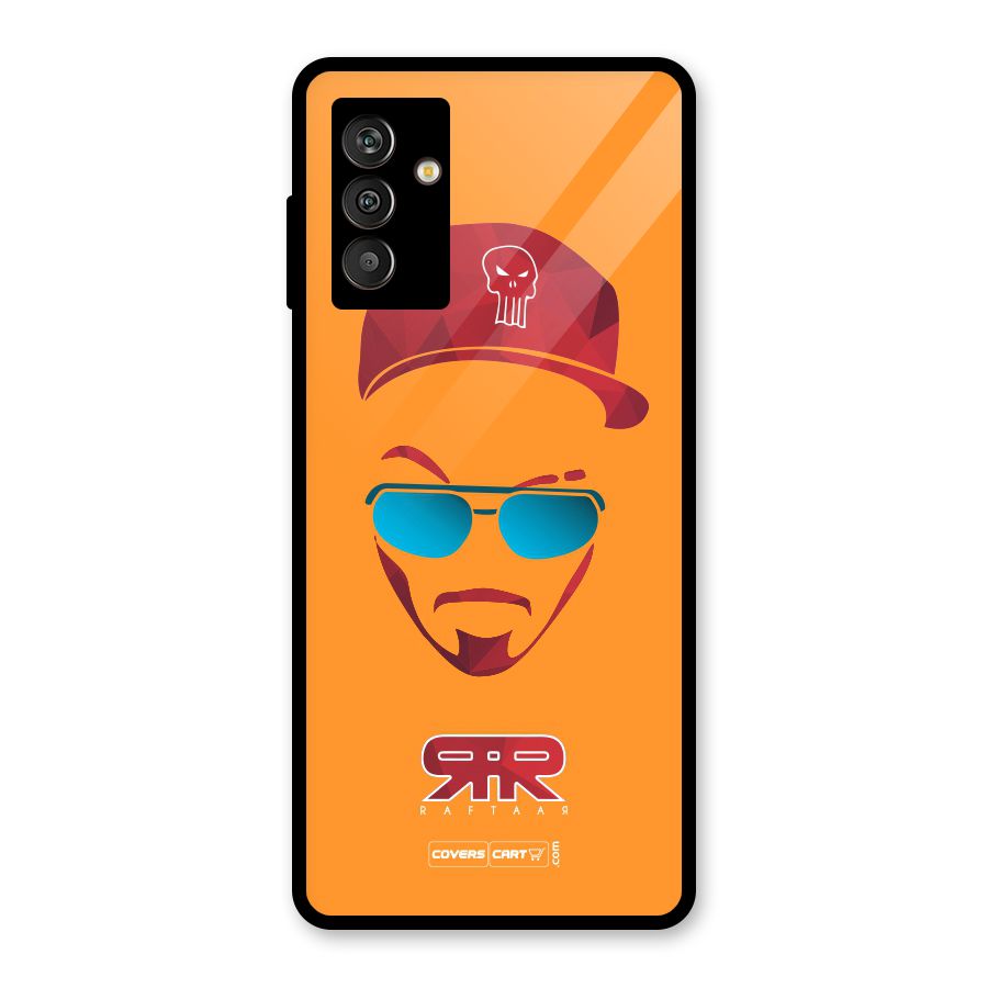 Raftaar Orange Glass Back Case for Galaxy M13
