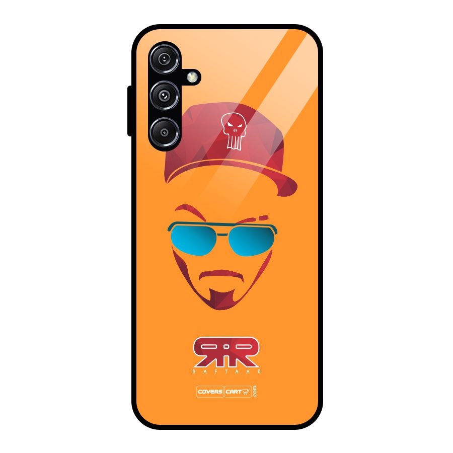 Raftaar Orange Glass Back Case for Galaxy M34 5G