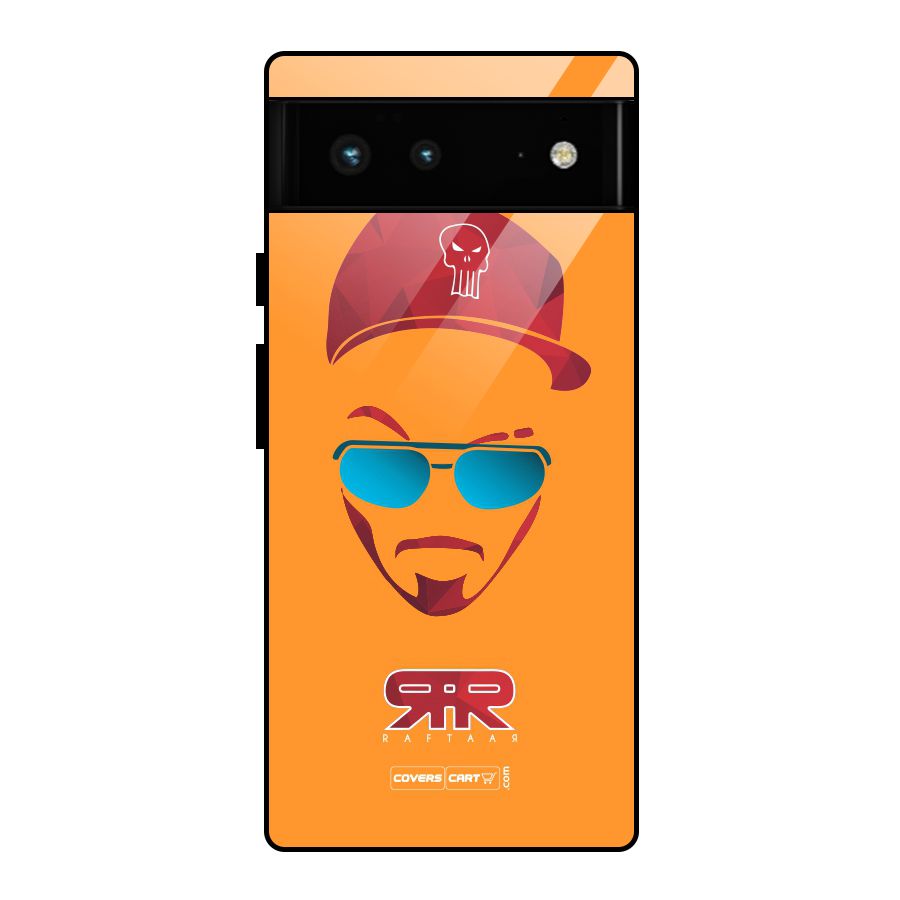 Raftaar Orange Glass Back Case for Google Pixel 6