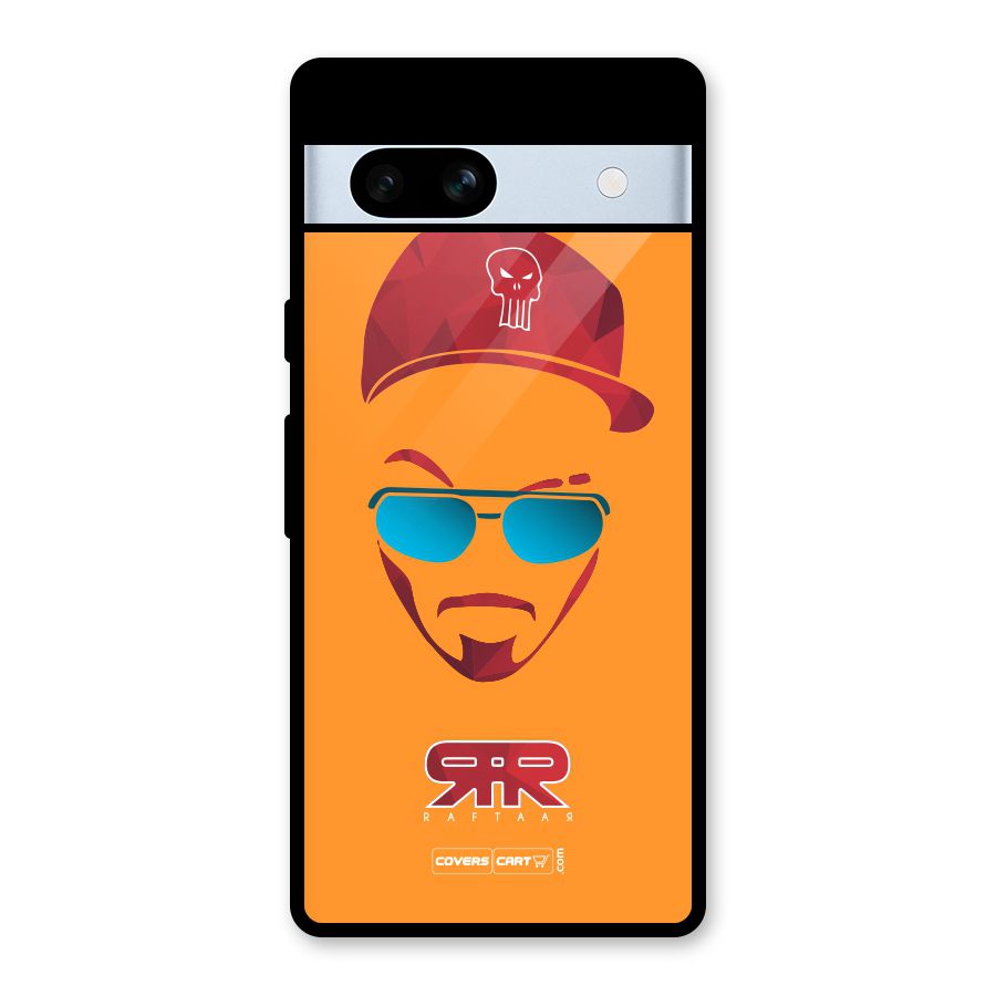 Raftaar Orange Glass Back Case for Google Pixel 7a
